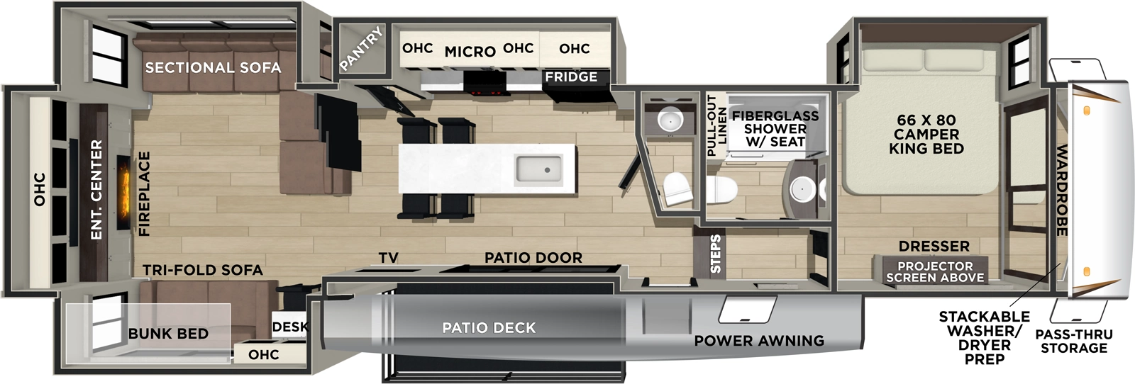 Sabre 38RVHUNTER Floorplan